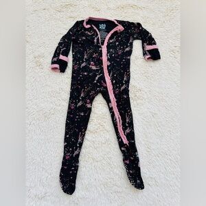 Baby girls 6-9 months Kickee pants bamboo pajamas